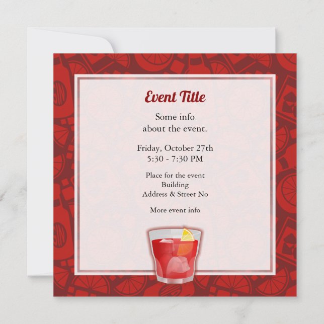 Invitation Cocktail Negroni (Dos)