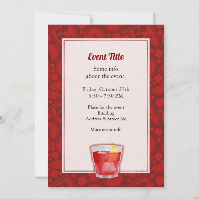 Invitation Cocktail Negroni (Dos)