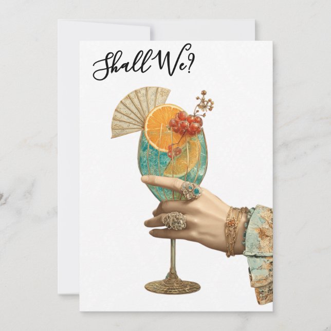 Invitation *~* Cocktail Orné A101  PHOTO  7  EVEIL DE FILLE (Devant)