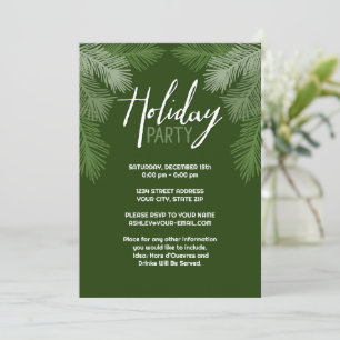 Invitation Cocktail Party avec Rustic Tree Branches Holiday I