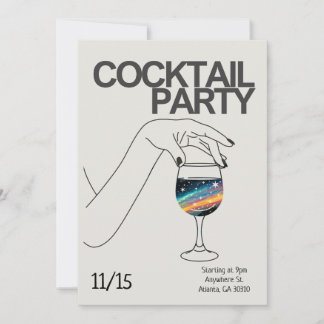 Invitation Cocktail Party Invitation personnalisé