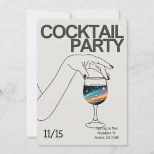 Invitation Cocktail Party Invitation personnalisé