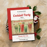Invitation Cocktail Party Vintage Red Green Christmas Party<br><div class="desc">Cette Cocktail Party Vintage Red Green Christmas Party Invitation capture l'esprit de vacances rétro avec une charmante illustration vintage et style avec un éventail de cocktails de Noël festifs. Chaque boisson est magnifiquement rendue dans les tons rouges et verts classiques, évoquant un sentiment de nostalgie et de joie de fêtes....</div>