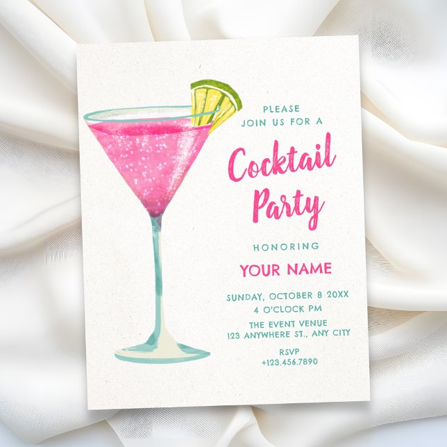 Invitation Cocktail rose (Créateur téléchargé)