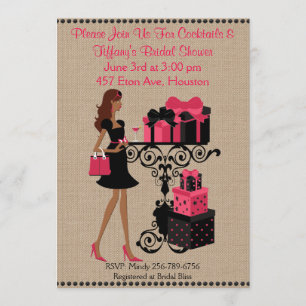 Invitation Cocktail rouge rose Conserver Fête des mariées cal