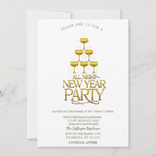 Invitation Cocktail Stars Christmas Company