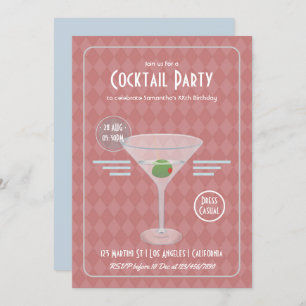 Invitation Cocktail vintage Retro