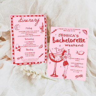Invitation Cocktail Whimsical Bachelorette Weekend Party