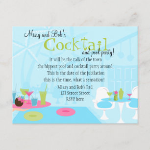 Invitation Cocktails à la piscine