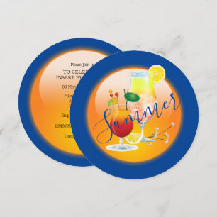 Invitation Cocktails adultes été tropical Hawaii party