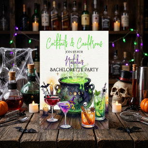 Invitation Cocktails & Chaudrons enterrement de vie de jeune