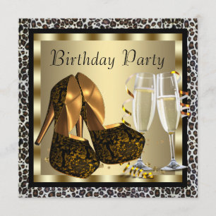 Invitation Cocktails Chaussures à Talons Hauts Femme Léopard 