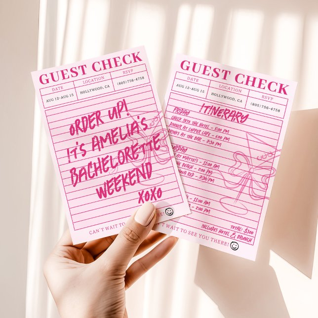 Invitation Cocktails de Bachelorette de Contrôle Invité Week- (Créateur téléchargé)