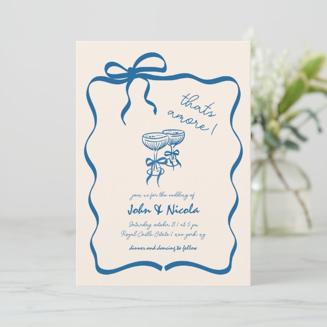 Invitation Cocktails Dessinés À La Main De Whimsical Qui Sont (Debout devant)