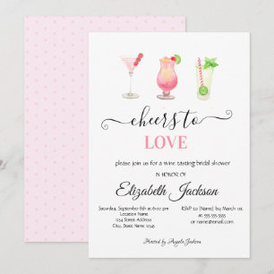 Invitation Cocktails Élégants pour une Baby Shower de Mariée