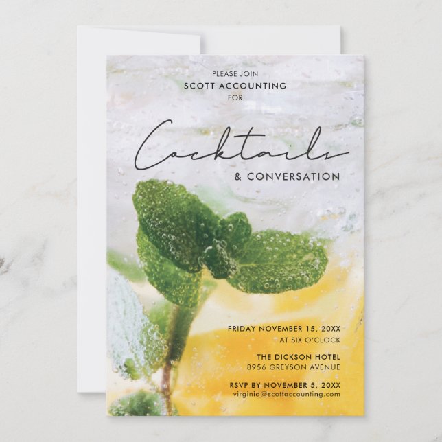 Invitation Cocktails et conversation (Devant)