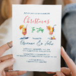 Invitation Cocktails Été À Noël En Juillet<br><div class="desc">Annonce de notre invitation exclusive "Noël en juillet", où la chaleur de l'été rencontre l'esprit festif de la saison des Fêtes ! Cette invitation exhale le raffinement avec ses lettres élégantes, donnant le ton parfait pour une célébration élégante. Mais ce n'est pas tout - sur cette invitation sont de délicieuses...</div>