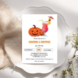 Invitation Cocktails Halloween et Soirée des adultes