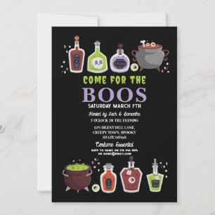 Invitation Cocktails Halloween Skuls Booze Boos