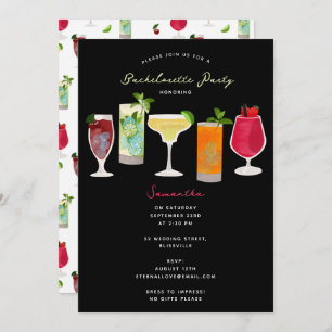 Invitation Cocktails Party Boissons Bachelorette Party