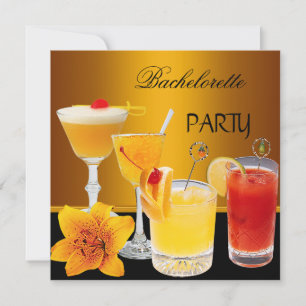Invitation Cocktails pour enterrement de vie de jeune fille