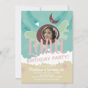 Invitation Coco Luau Photo Fête Tropicale Anniversaire