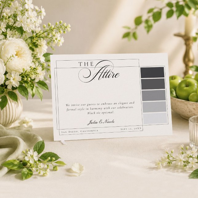 Invitation Code de tenue formelle calligraphie ivoire noir cl (Créateur téléchargé)