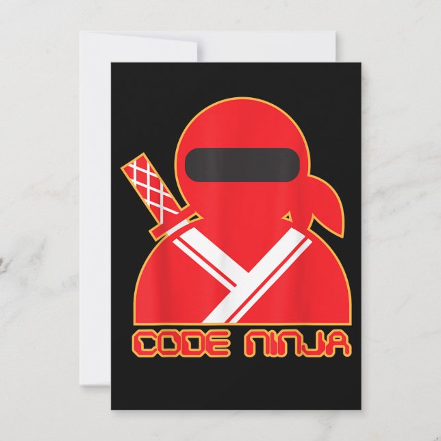 Invitation Code Ninja Computer Coding Engineer Funny Lovers (Devant)