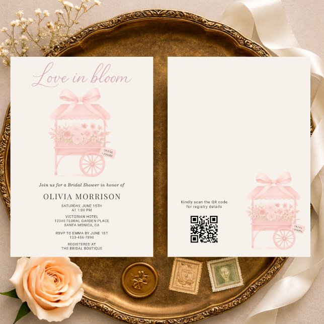 Invitation Code QR Amour en Fleur Marché Fleurs Shower de Mar (Créateur téléchargé)