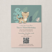 Code QR Anniversaire Enfants Tiny Tiger Douce Jung