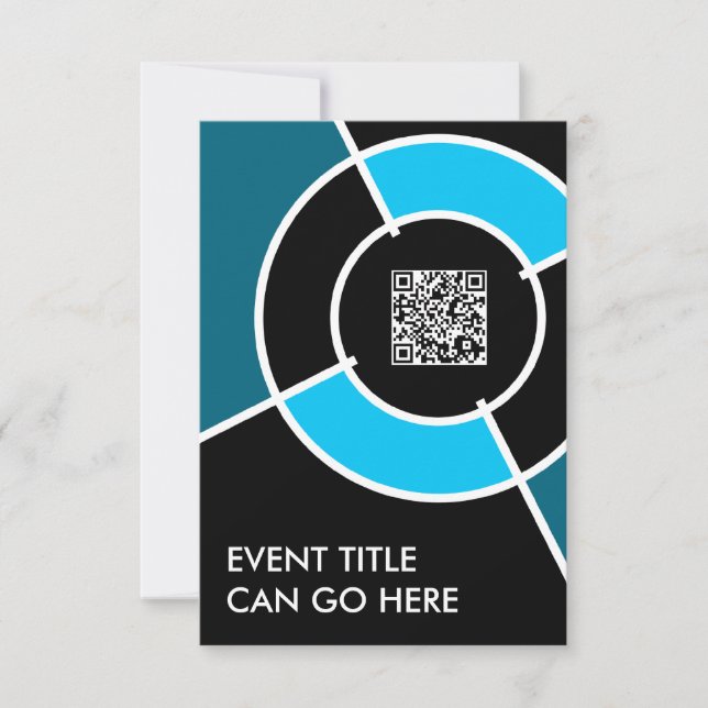 Invitation code QR aqua bullseye (Devant)