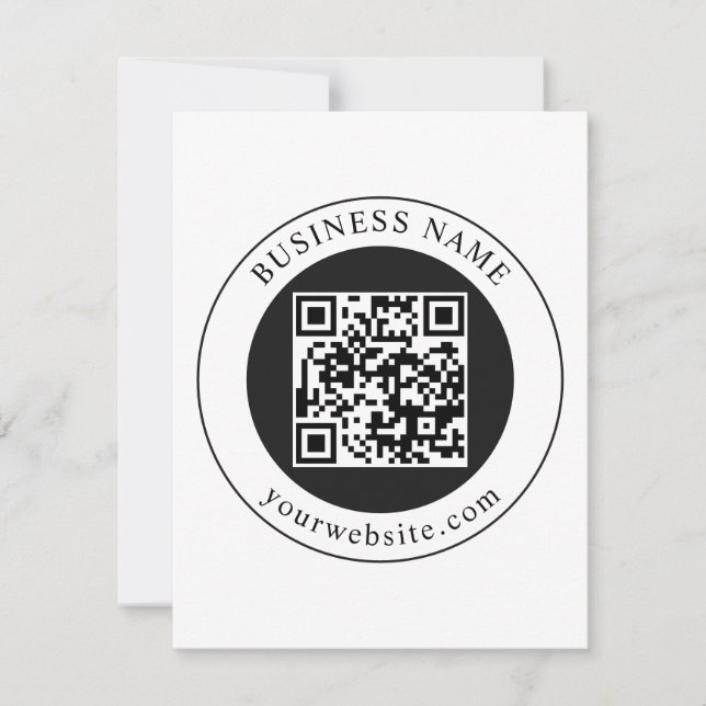 Invitation Code QR avec nom d'entreprise modifiable (Devant)