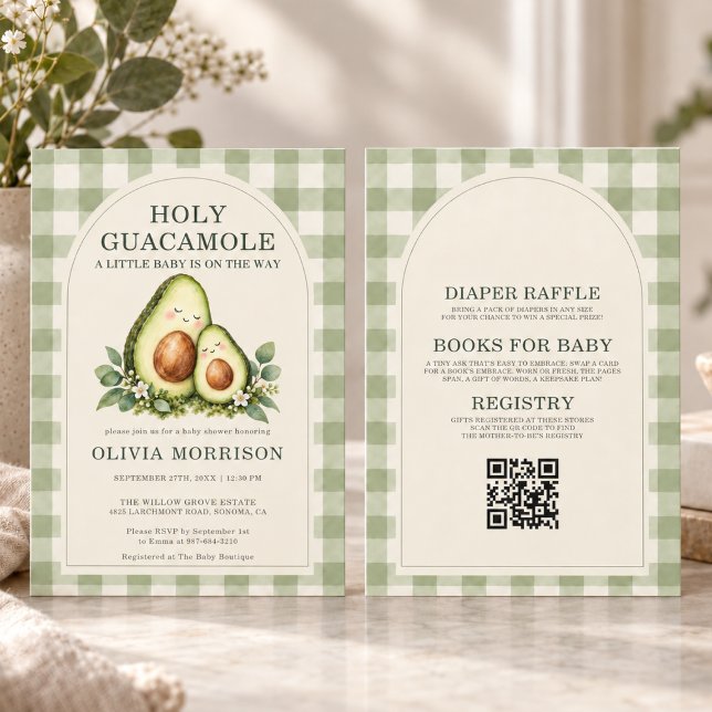 Invitation Code QR Avocat Baby Shower (Créateur téléchargé)