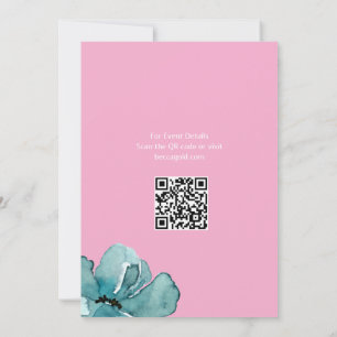 Invitation Code QR Bat mitzvah rose