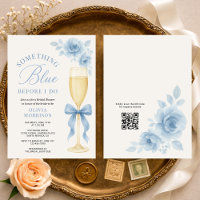 Code QR Coquette Bow Something Blue pour la Mariée