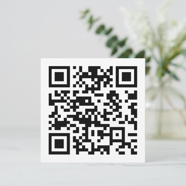 Invitation Code QR créé instantanément (en entrant votre URL) (Debout devant)