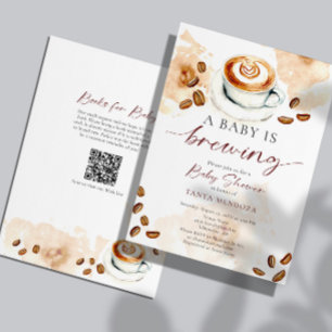 Invitation Code QR de demande de livre pour Baby Shower "Un b