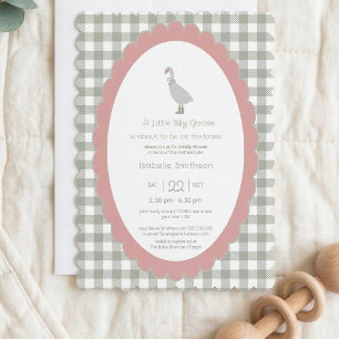 Invitation Code QR de la Baby Shower Sage Green Silly Little 