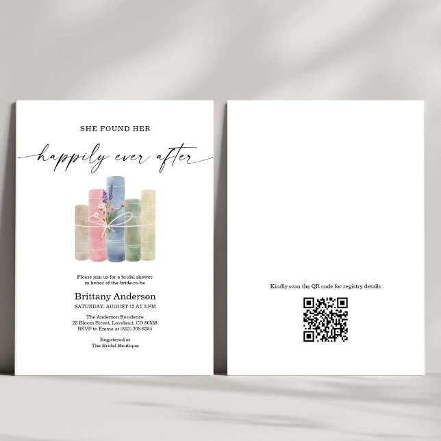 Invitation Code QR de la fête de mariage Happily Ever After B (Créateur téléchargé)