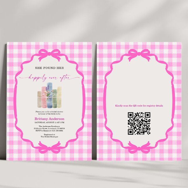Invitation Code QR de la fête de mariage Happily Ever After B (Créateur téléchargé)