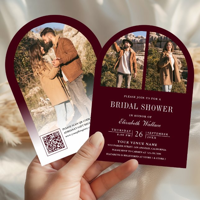 Invitation Code QR de l'arche de Bourgogne pour enterrement d (Créateur téléchargé)