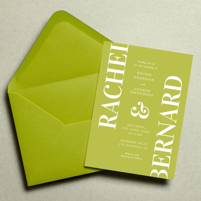Invitation Code QR de mariage à la typographie Citron Vert él (Créateur téléchargé)