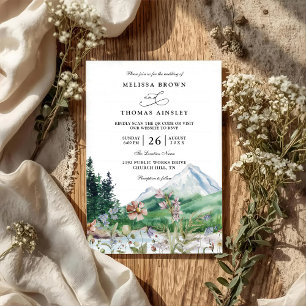 Invitation Code QR de mariage champêtre de montagne bohème av