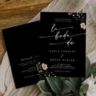 Invitation Code QR de mariage espagnol bohème fantaisiste aux