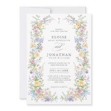 Code QR de mariage floral ornemental pastel doux d
