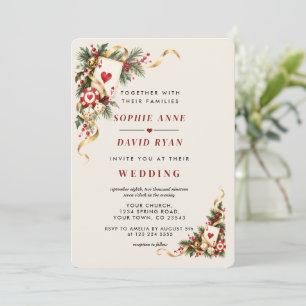 Invitation Code QR de mariage Glam Watercolor Casino Night Go
