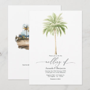 Invitation Code QR de mariage plage Chic Côtiers