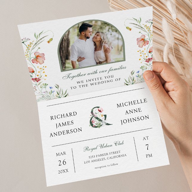 Invitation Code QR de mariage pour photo d'arche de fleurs sa (Créateur téléchargé)