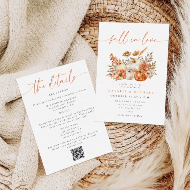 Invitation Code QR de mariage Tomber en amour avec la florais (Créateur téléchargé)