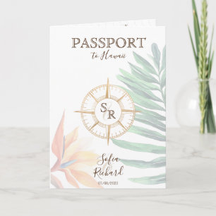 Invitation Code QR de passeport de mariage de destination tro